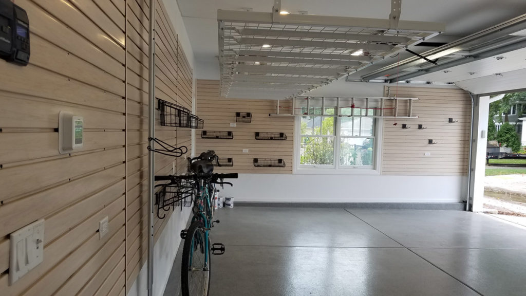 Slatwall shop garage storage